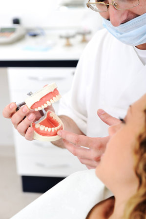 Teeth checkup at dentist's office
