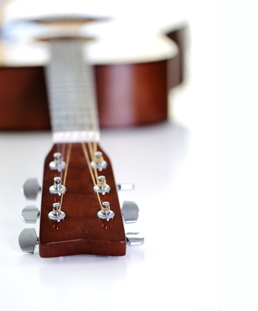 Close up of classic guitar with shallow depth of fieldの写真素材