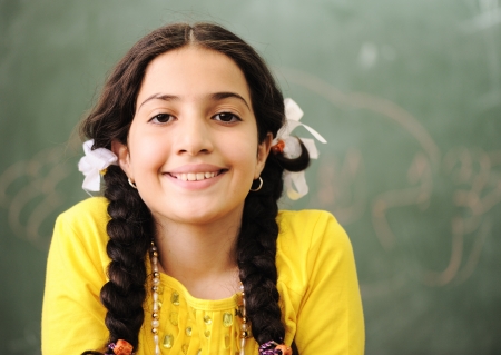 Children at school classroomの写真素材