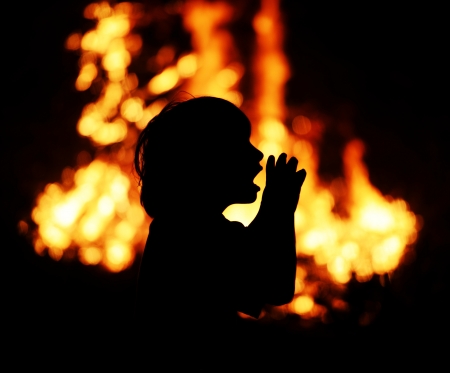 Calling for help for wildfireの写真素材