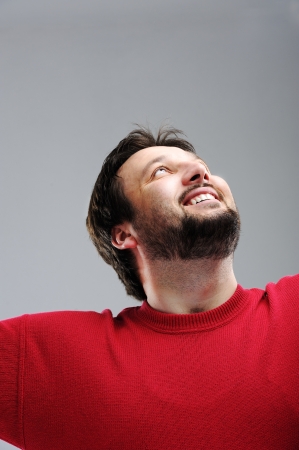 Adult man with copy spaceの写真素材