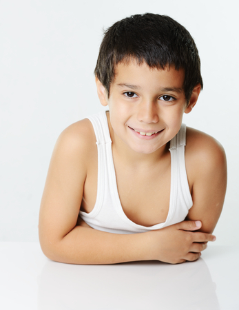 Cute kid portraitの写真素材