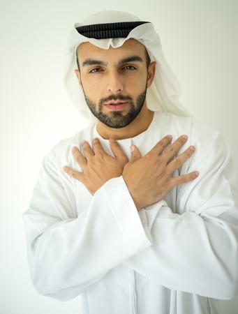 Arabic young businessman posingの写真素材