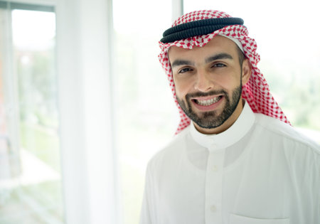 Arabic young businessman posing