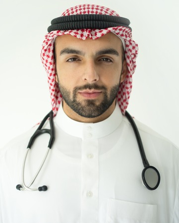 Arabic young hospital doctor posingの写真素材