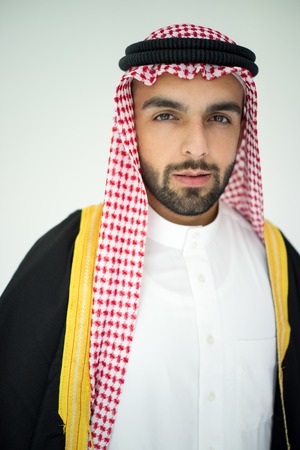 Arabic young sheikh posingの写真素材