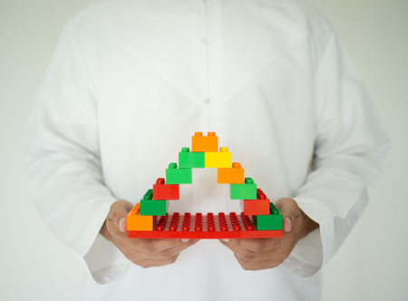 Arabic man conceptual buildingの写真素材