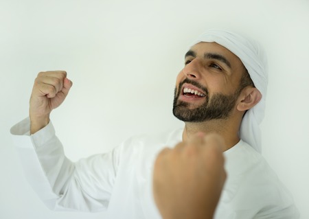 Arabic young man posingの写真素材