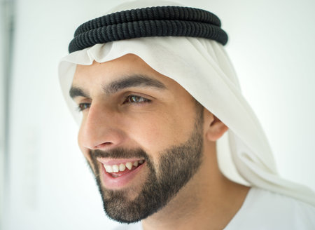 Arabian man profileの写真素材