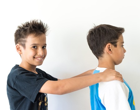 Two cute boysの写真素材