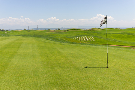 Perfect grass golf course fieldの写真素材