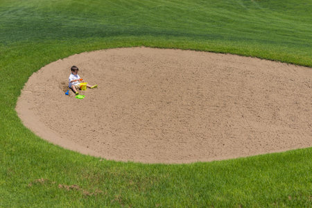 Perfect grass golf course fieldの写真素材