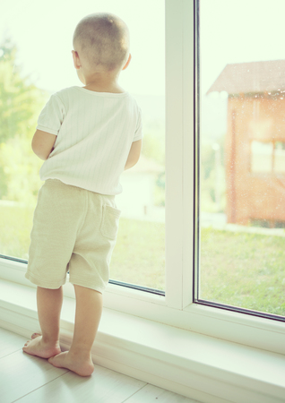 Little kid at homeの写真素材