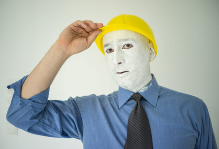Conceptual artistic face portait photo of a man