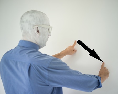 Conceptual artistic face portait photo of a manの写真素材