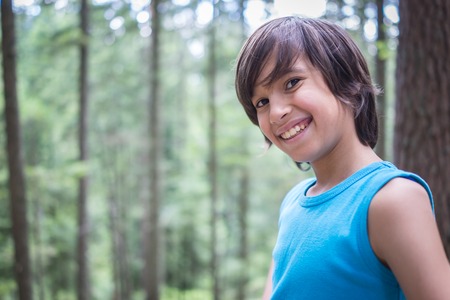 Kids welcome to the forestの写真素材