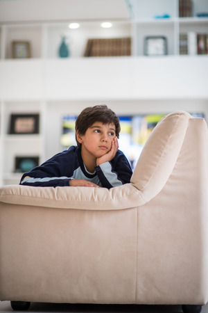 Happy kids at homeの写真素材