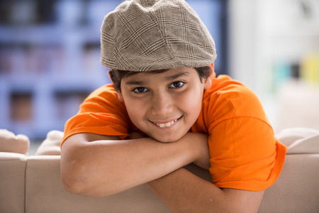 Happy kids at homeの写真素材