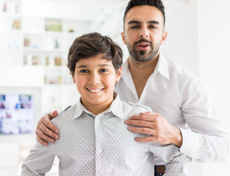 Father and sonの写真素材