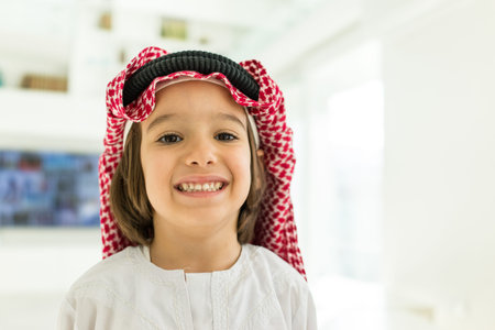 Cute Arabic kidの写真素材