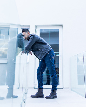 Young confident man posingの写真素材