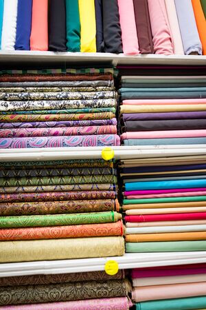 Rugs and textiles stackの写真素材