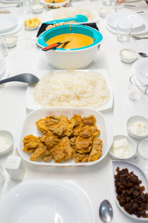 Different varieties of ingredients for making lunchの写真素材