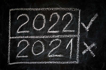 2022 happy new year start soon with loveの写真素材