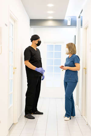 Male and female doctors in hospital , quality photoの写真素材