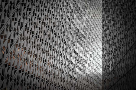 Angled parallel lines on the facade of a modern architecture building. High quality photoの写真素材