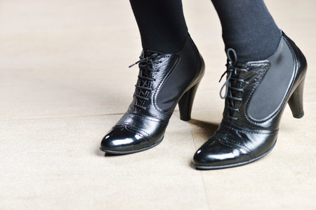 Fashionable shoe and bags leather productsの写真素材