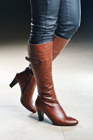 Fashionable shoe and bags leather productsの写真素材