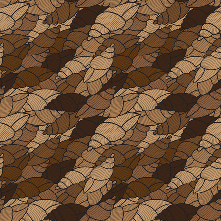 Sea marine mollusk pattern illustration.のイラスト素材