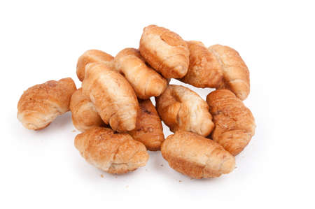 croissant isolated on white background の写真素材