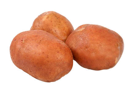 potato isolated on whiteの写真素材