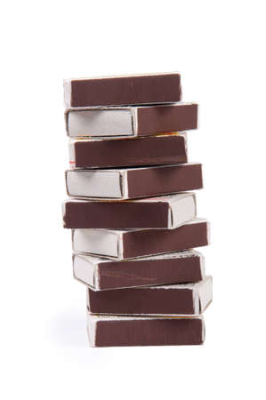 box of matches isolated on whiteの写真素材