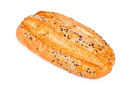 Fresh baked traditional bread and wheatの写真素材