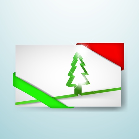 Christmas card with red and green cornersのイラスト素材