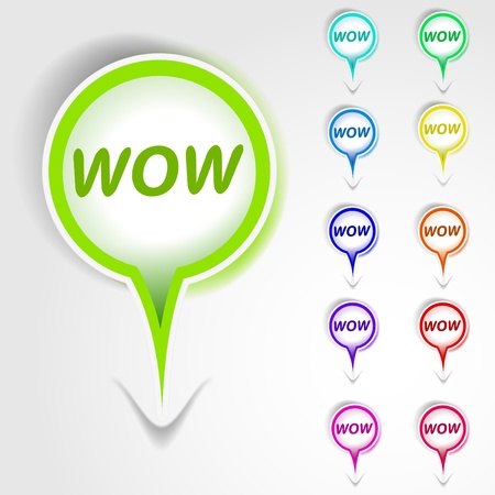 WOW banner tagのイラスト素材