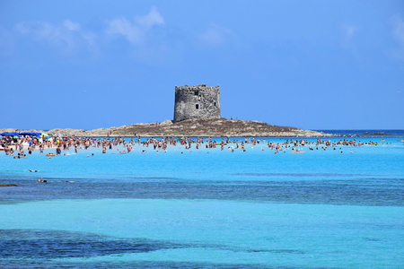 Summer seascape on beach. Stock photography Summer seascape on beach. Stintino, Sardinia, Italyのeditorial素材