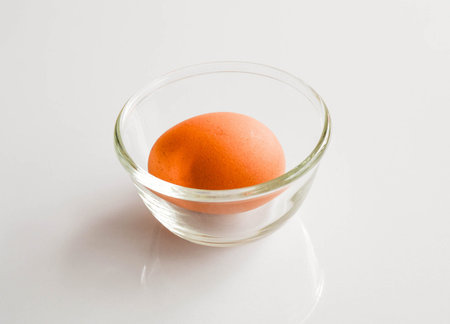 Egg in a bowlの写真素材
