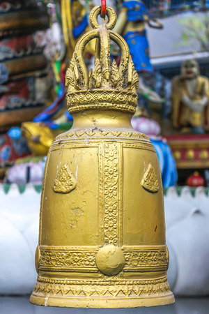 Temple bell in Thailandの写真素材