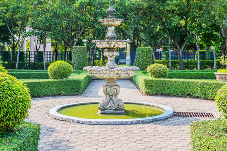 fountain multi-tiered in the parkの写真素材