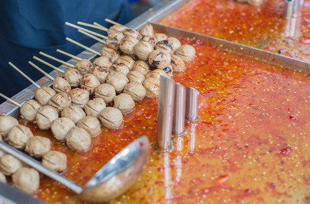 The grilled  meat ballの写真素材