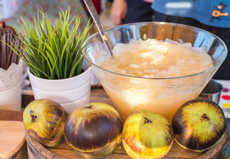 selling fresh water Toddy.の写真素材