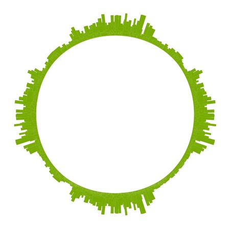 Circle cities silhouetteのイラスト素材