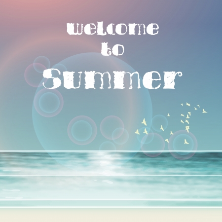 summer typography templateのイラスト素材