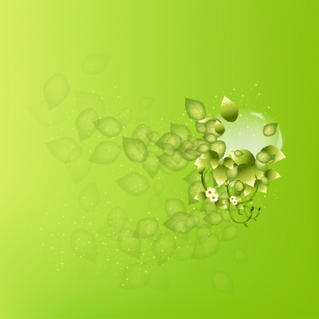 Floral design illustration with leafのイラスト素材
