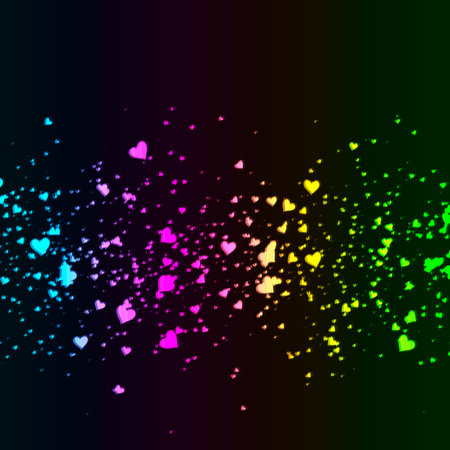 vector color abstract heartsのイラスト素材