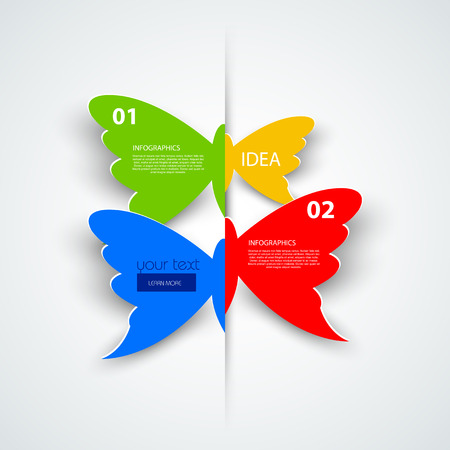 Modern speech bubble template, number optionsのイラスト素材
